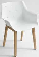 Fauteuil Jodhpur/B - Coque en technopolymère - Piétements bois_0