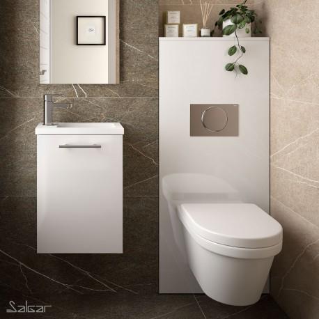 BATI SUPPORT GEBERIT AUTOPORTANT COMPLET + PLAQUE DELTA BLANCHE - PACK WC/bati  support suspendu - HABITAT-ECONOME