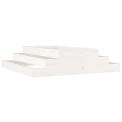 Helloshop26 - Jardinière bac lit surélevé plantes fleurs terrasse jardin 110 x 110 x 27 cm bois massif de pin blanc 02_0037308 - 3000214235288_0