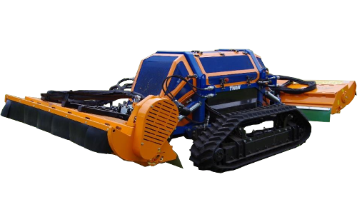Débroussailleuse radioguidée Irus Twin - Moteur diesel Kubota 60 CV - Chenilles hydrauliques réglables_0