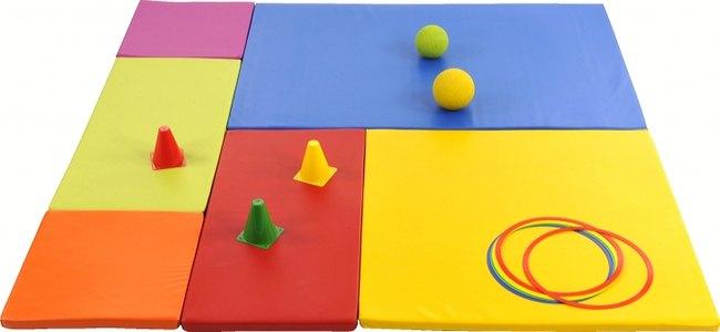KIT DE 6 TAPIS BASICS MULTICOLORES - MANUTAN COLLECTIVITÉS
