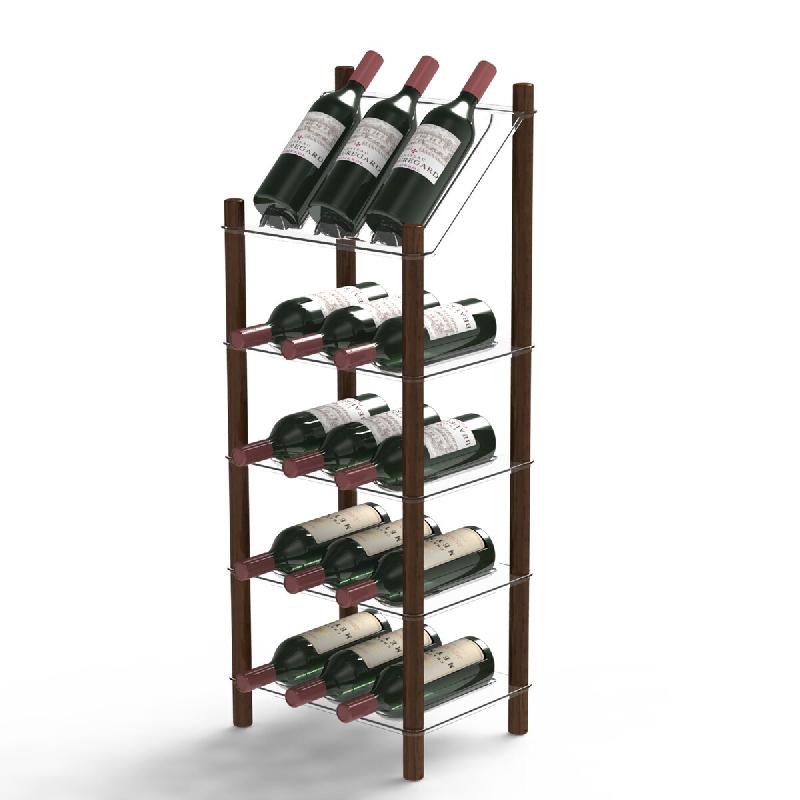 Life Story MyWinebar - Support pour 15 bouteilles de vin à 4 niveaux avec présentoir supérieur - LS001_0