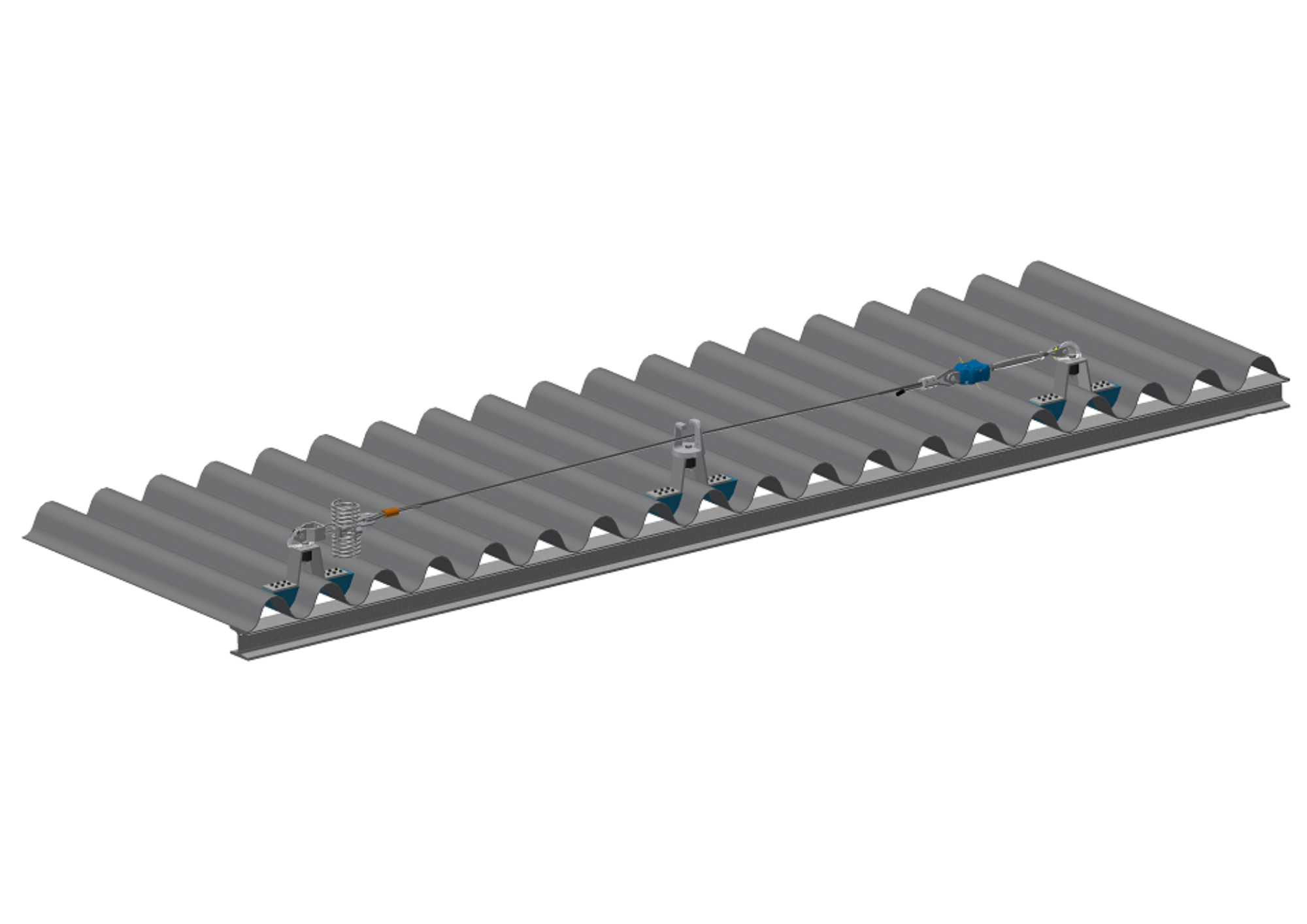 Ligne de vie sur fibrociment et charpente métallique: dispositif d'ancrage horizontal_0