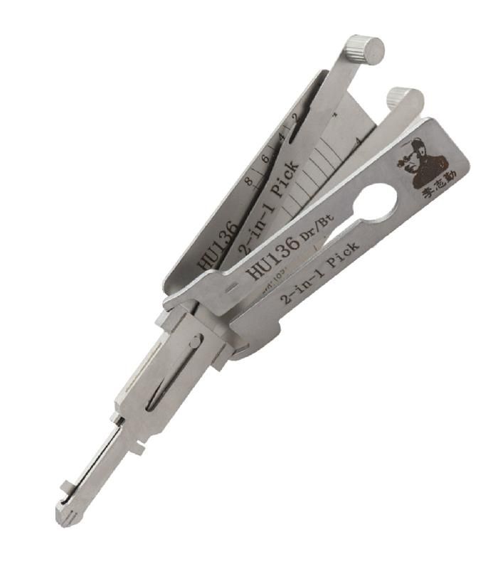 Lishi HU136 crocheteur-décodeur 2 en 1 pour serrures automobiles Renault et Dacia_0