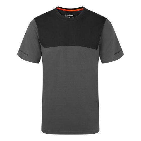LOT DE 2 - PORTWEST EV411 TEE SHIRT LÉGER MC EV4 GRIS MÉTAL - TAILLE XXXL
