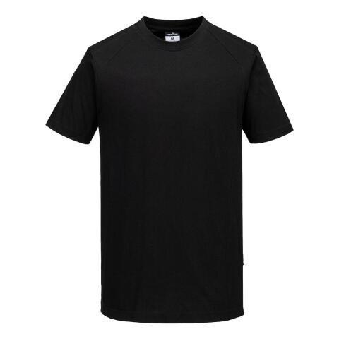 LOT DE 3 - PORTWEST CD811 T-SHIRT COTON LÉGER WX2 MANCHES COURTES NOIR - TAILLE S