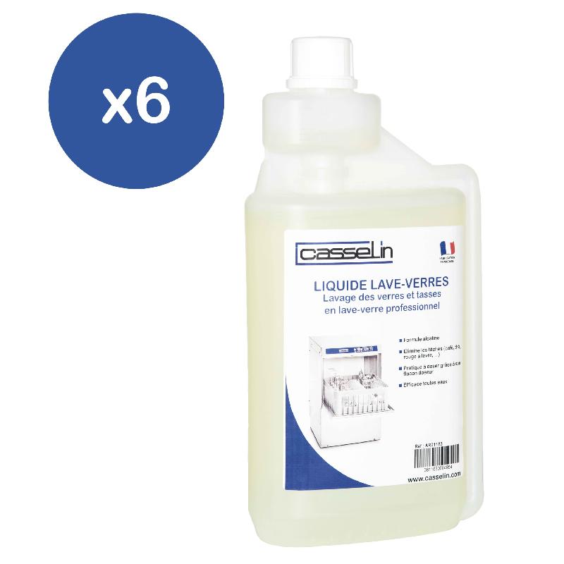 Lot de 6 - Liquide de lavage pour lave-verres 1 L_0