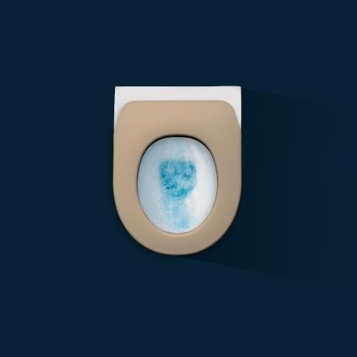 LUNETTE DE WC SUSPENDU CLIPSABLE - 100 % HYGIÉNIQUE - BEIGE PAPADO