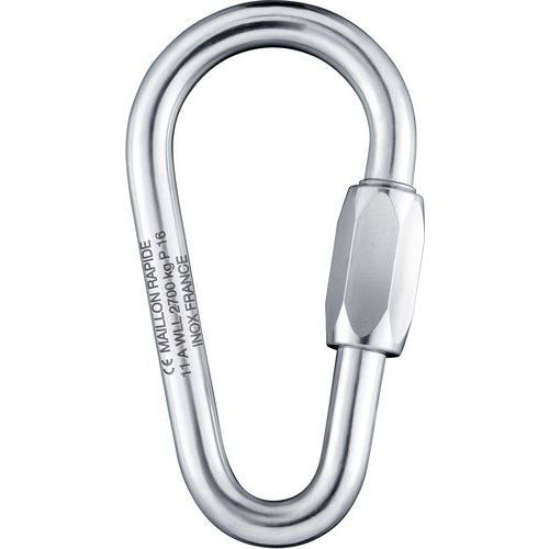 MAILLON RAPIDE POIRE EN ACIER INOX D7MM - CMU 550 KG - GODET