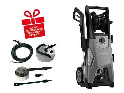 Nettoyeur haute pression eau froide 220V 9,2 L/MIN 180 BAR - Sur roues avec accessoires inclus_0