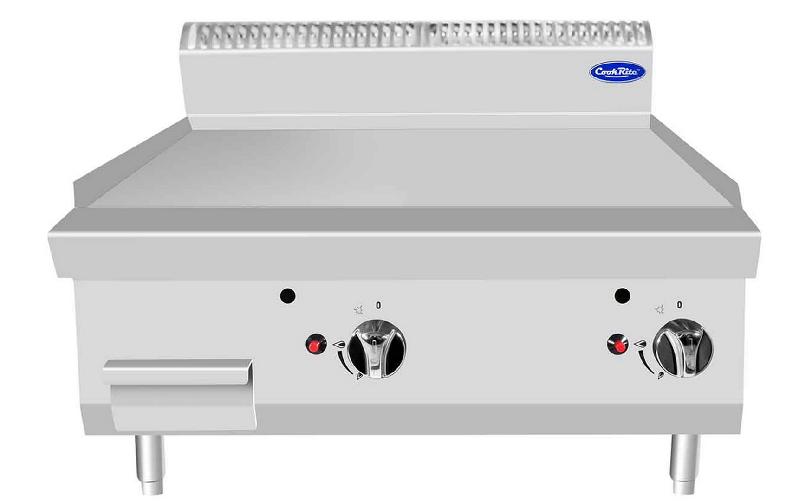 Plancha à poser avec plaque en acier 2 brûleurs à gaz à poser profo... - PAT7G8G-C-A_0