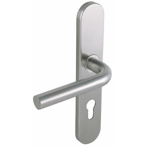 POIGNÉES SUR PLAQUES CONDAMNATION - INOX BROSSÉ - LINOX 491 VACHETTE
