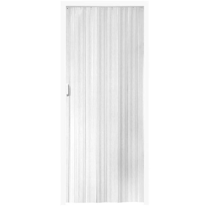 PORTE ACCORDÉON PLIANTE PVC SALLE DE BAIN EXTENSIBLE COULISSANTE LARGEUR 80 CM BLANC 08_0000547_0