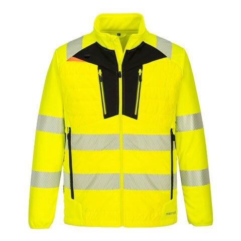 PORTWEST DX473 VESTE HYBRIDE HAUTE VISIBILITÉ DX4 JAUNE/NOIR - TAILLE L