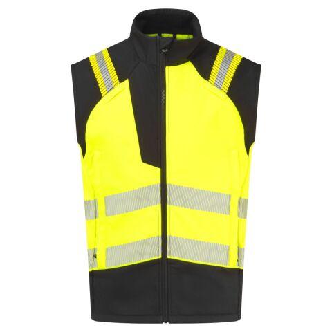 PORTWEST FR719 GILET SOFTSHELL FR MODAFLAME HV PW3 JAUNE/NOIR - TAILLE S