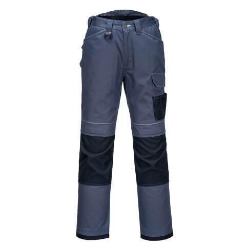 PORTWEST PW304 PANTALON DE TRAVAIL STRETCH LÉGER PW3 GRIS ZOOM/NOIR - TAILLE 44 - STANDARD