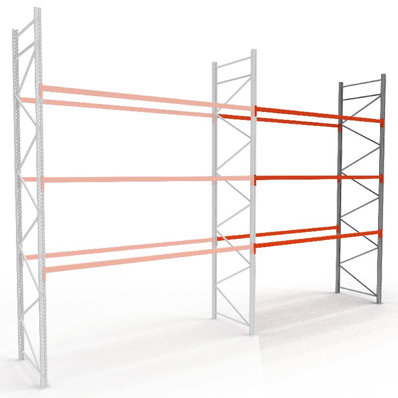 Rayonnage à palettes - Élément complémentaire - Dim. 2700 x 1100 mm - 3 niveaux_0