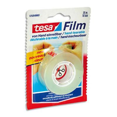 ROULEAU D'ADHESIF TRANSPARENT DECHIRABLE A LA MAIN TESA - 19 MM X 25 M