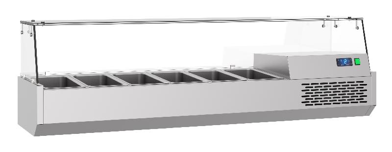 Saladette a poser pizza réfrigérée 1550 mm bacs 6x 1/3 gn pro line - P7489.5240_0