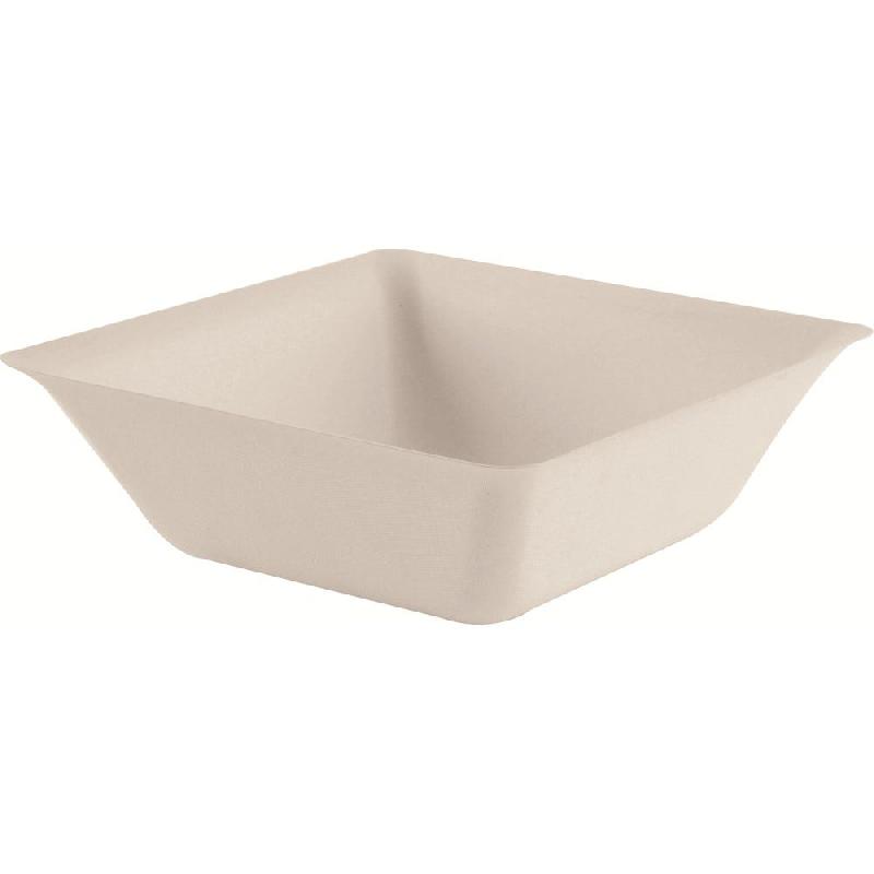 Saladier carré Imagine Bagasse blanche 1400ml - par 50_0