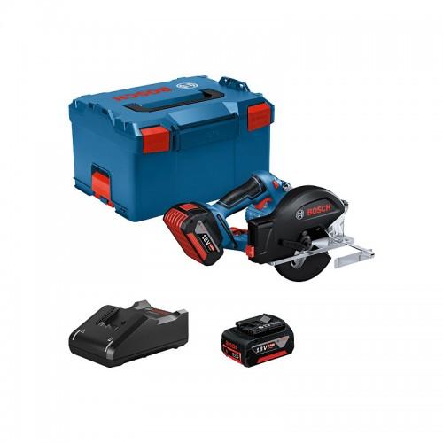 SCIE CIRCULAIRE SANS FIL - GKM 18V-50- 2 X 5,0 AH, CHARGEUR COFFRET - 06016B8002 BOSCH
