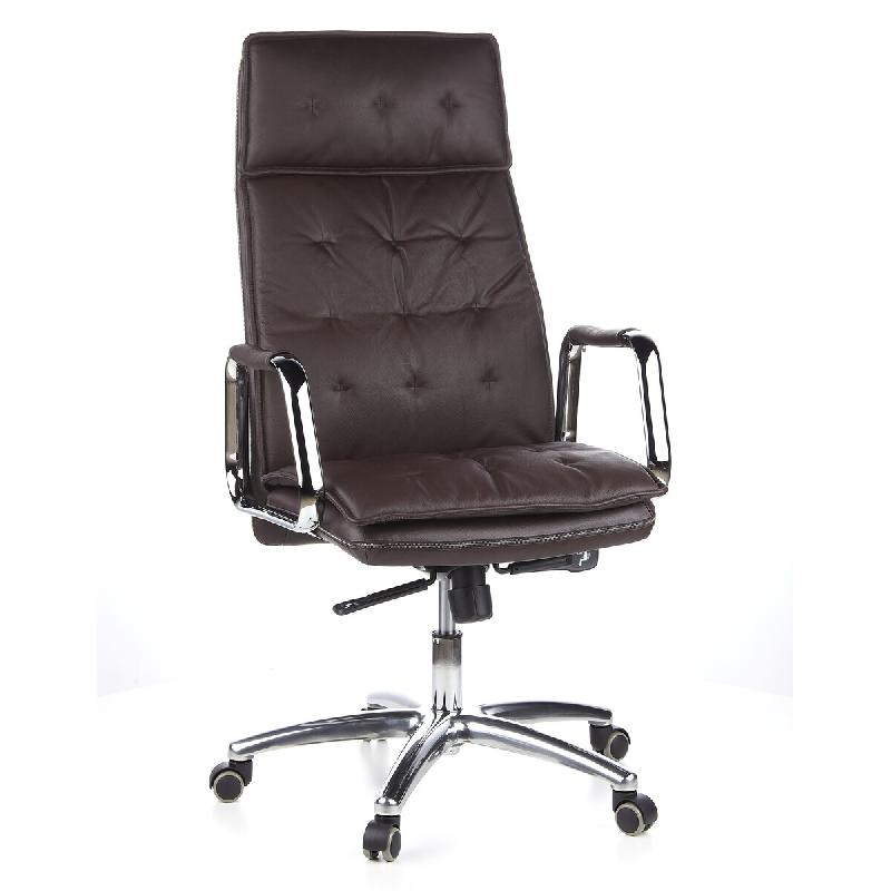 Siège de bureau / Fauteuil de direction VILLA 20, cuir Nappa marron hjh OFFICE - marron cuir 600924_0
