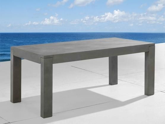 TABLE À MANGER EN BÉTON 180 CM - TABLE - TABLE DE JARDIN - TARANTO