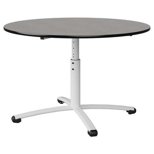 TABLE MALIBU Ø 120 T3/T6 PC ST BÉTON F186/NOIR BLC 9016