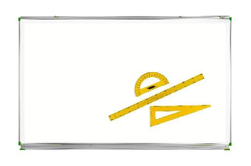 TABLEAU SIMPLE AIR+ 1 X 2 M - ÉMAILLÉ BLANC - CADRE ALU ANODISÉ - MANUTAN COLLECTIVITÉS