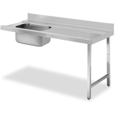 Tables de prélavage pour lave-vaisselle sans étagère - Bac à gauche - 1600_0