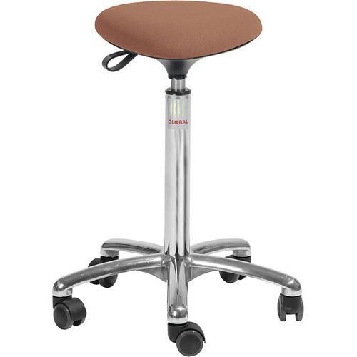TABOURET TRIA-TISSU CURA-HAUT-ROULETTESEASY ROLLING-ORANGE - GLOBAL PROFESSIONAL SEATING
