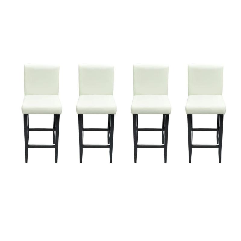 Tabourets de bar lot de 4 blanc similicuir Modèle Titan Urban - blanc 160719_0