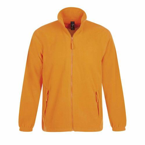 VESTE HOMME MICROPOLAIRE ZIPPÉE EN POLYESTER ORANGE FLUO
