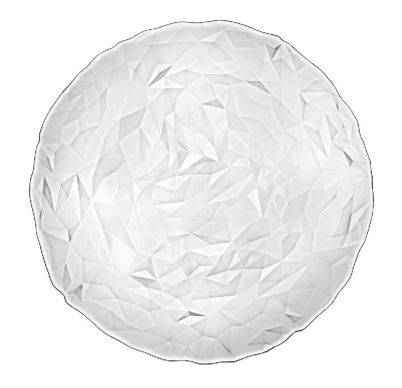 ASSIETTE PLATE ROND TRANSPARENT VERRE Ø 33 CM DIAMOND BORMIOLI ROCCO