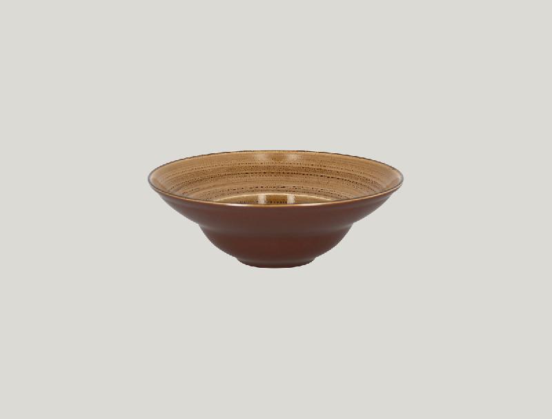 ASSIETTE EXTRA CREUSE ROND BEIGE PORCELAINE Ø 23 CM TWIRL RAK