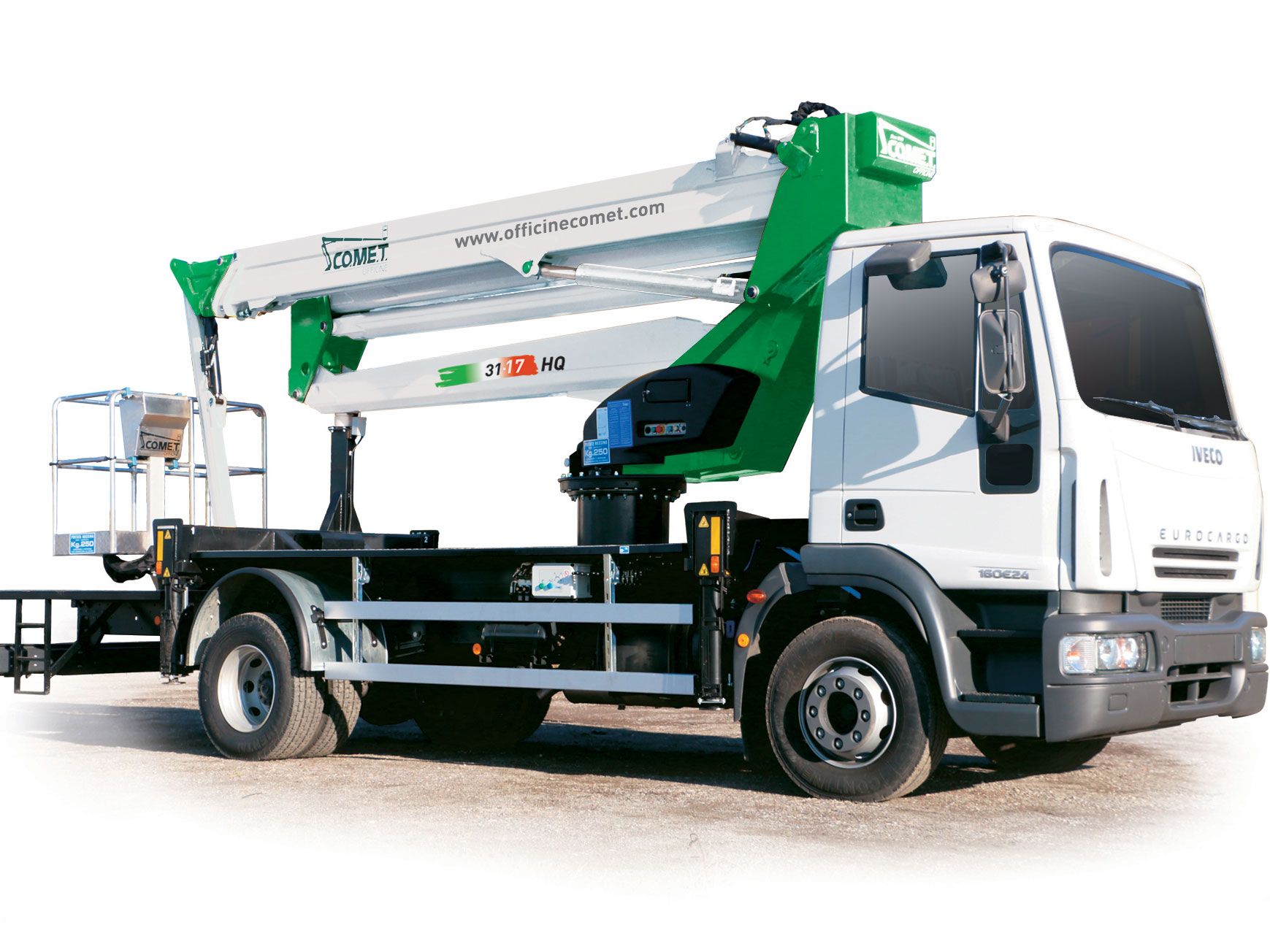 Camion nacelle Comet - 31 m - HQ JIB - bras télescopique et articulé - double pantographe_0