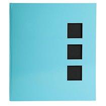 ALBUM PHOTOS LIVRE 60 PAGES NOIRES - FORMAT 29X32CM - AQUAREL - BLEU PASTEL