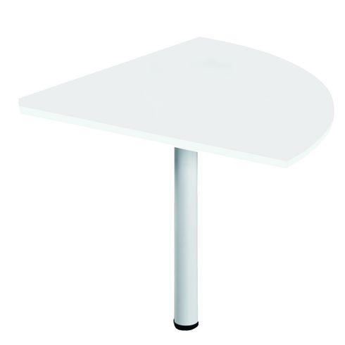 ANGLE DE LIAISON EXCELLENS PLATEAU BLANC 90° PIÉTEMENT TUBE MÉTAL RÉGLABLE EN HAUTEUR BLANC