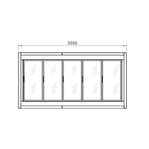Armoire froide démontable négative 5 portes vitrées - AFD-5C-PC_0