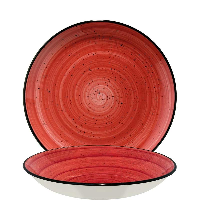 ASSIETTE CREUSE BONNA PREMIUM PORCELAIN AURA PASSION GOURMET, 20 CM, ROUGE