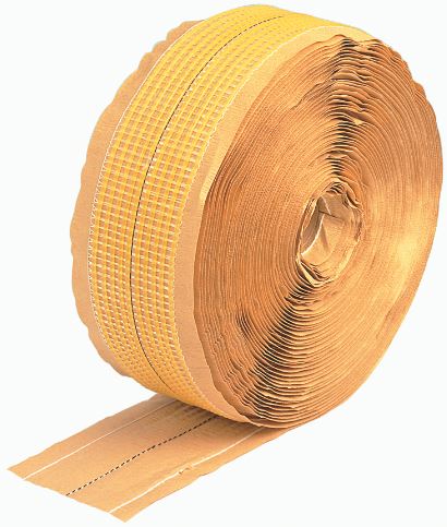 Bandes thermocollantes - papier siliconé - armature en fibre de verre - rouleau de 20 m x 9 cm_0