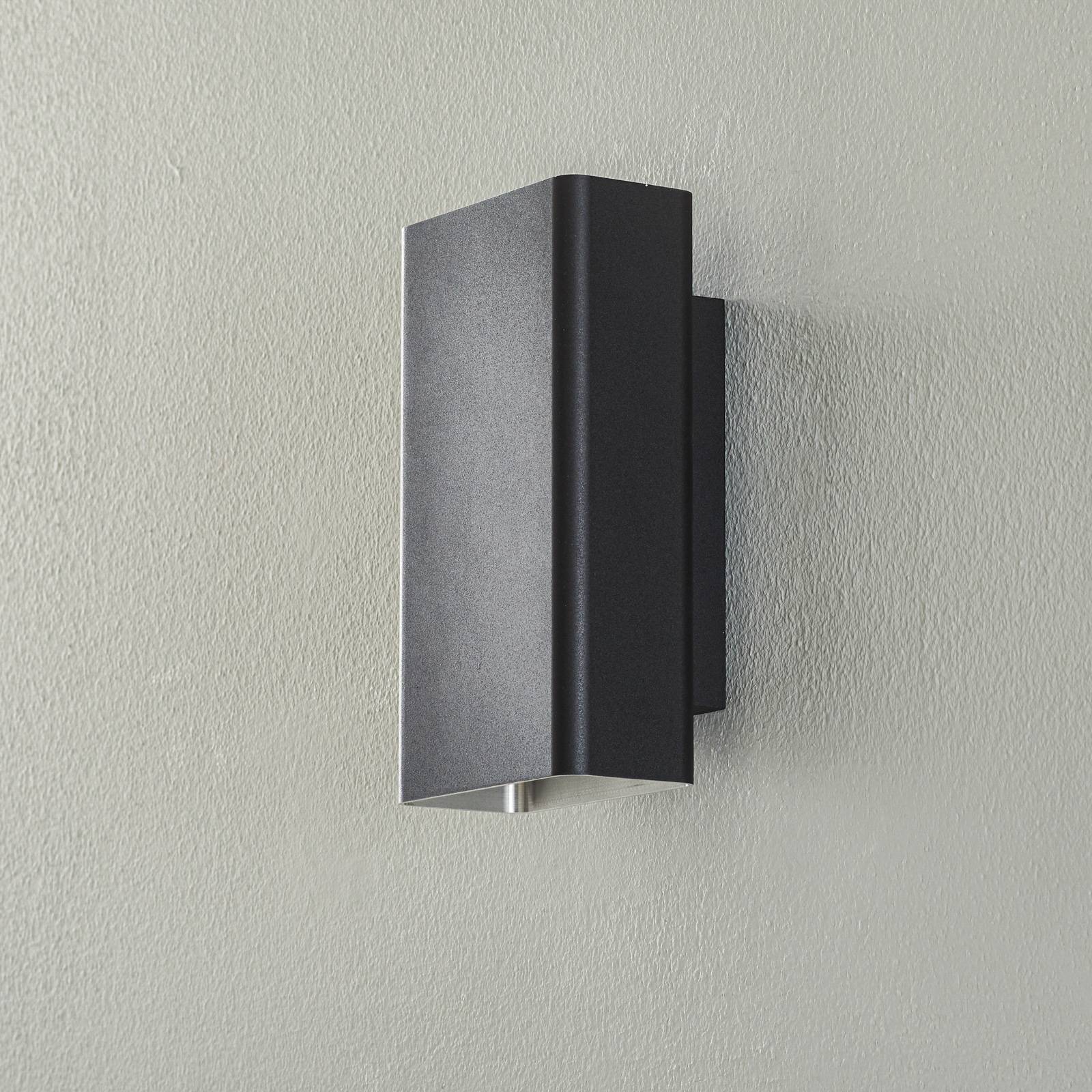 BEGA STUDIO LINE APPLIQUE ÉTROITE NOIRE/ALU 22 CM