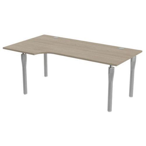 BUREAU NOGA COMPACT GAUCHE 180 X 100 CM CHÊNE GRIS ALU
