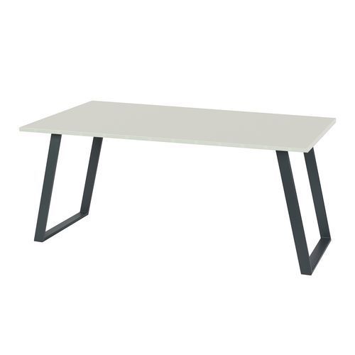 BUREAU SHAPE 160 X 80 X 75 CM DESIGN DROIT GRIS CLAIR