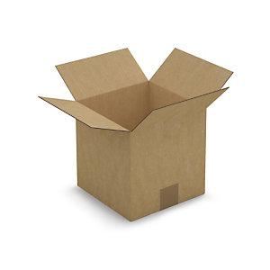 CAISSE CARTON BRUNE SIMPLE CANNELURE RAJA 20X20X20 CM