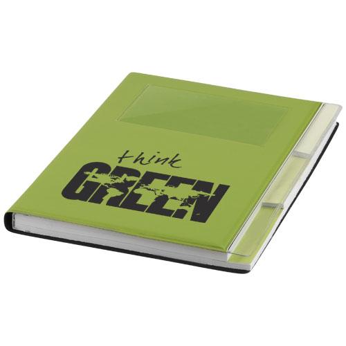Carnet de notes A5 Tasker - couverture rigide avec logement pour cartes de visite et 120 feuilles lignées_0