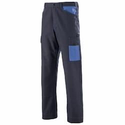Cepovett - Pantalon de travail Coton majoritaire FACITY Bleu Marine / Bleu Roi Taille S - S bleu 3184376235925_0