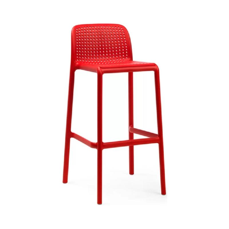 Chaise haute en résine RAP - Stamp - monocoque en polypropylène, légère et empilable pour extérieur_0