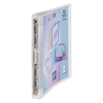 CLASSEUR 4 ANNEAUX PLASTIQUE VIQUEL A4 PERSONNALISABLE DOS 3,5 CM COULEURS TRANSLUCIDES ASSORTIES - LOT DE 12