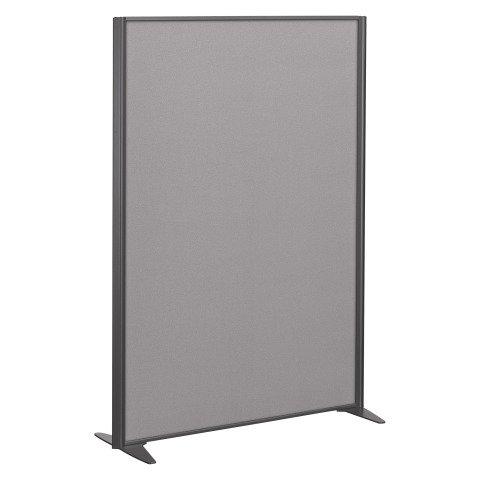 CLOISON B-ZEN ACOUSTIQUE PLEINE TISSU TONAL GRIS CLAIR - H 180 X L 122 CM CADRE ANTHRACITE -SANS PIED